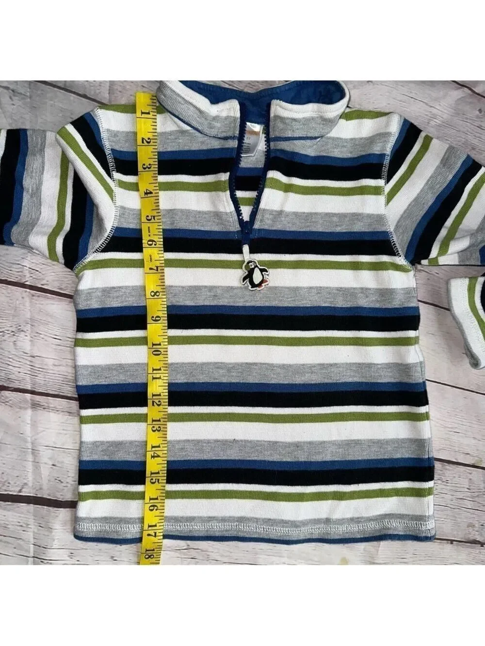 EUC Kids 5T Gymboree 1/4 Zip Pullover LS Striped Shirt